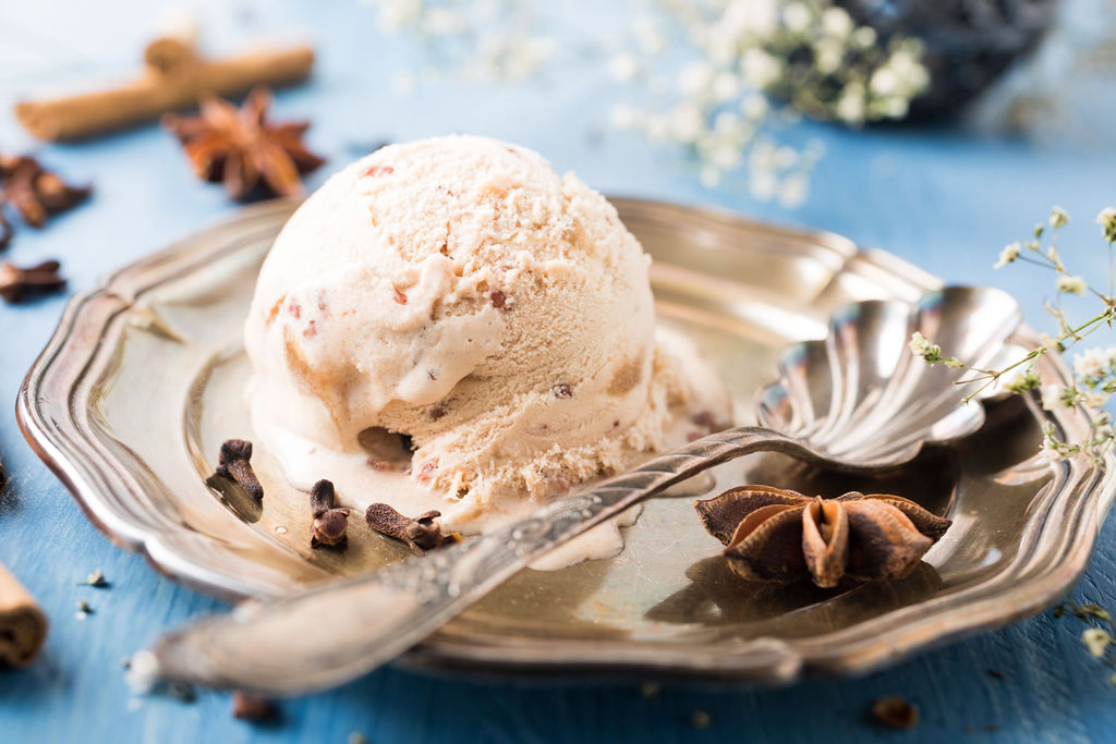 Vegan Chai Ice Cream with Totally Nuts Holiday Almond Milk